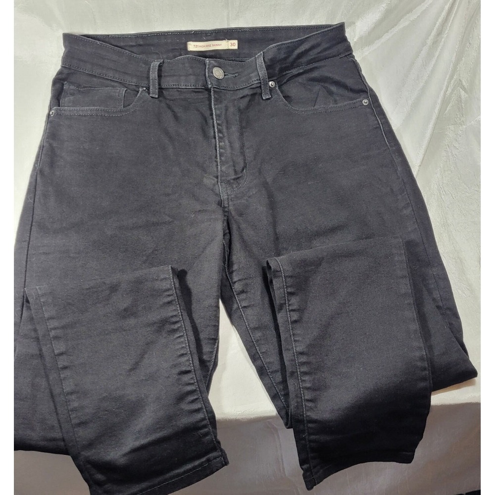 Levis Women's‎ 721 High Rise Stretch Skinny Jeans - Black - 30W 28L